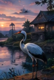 Illustration for The Twilight of a Crane